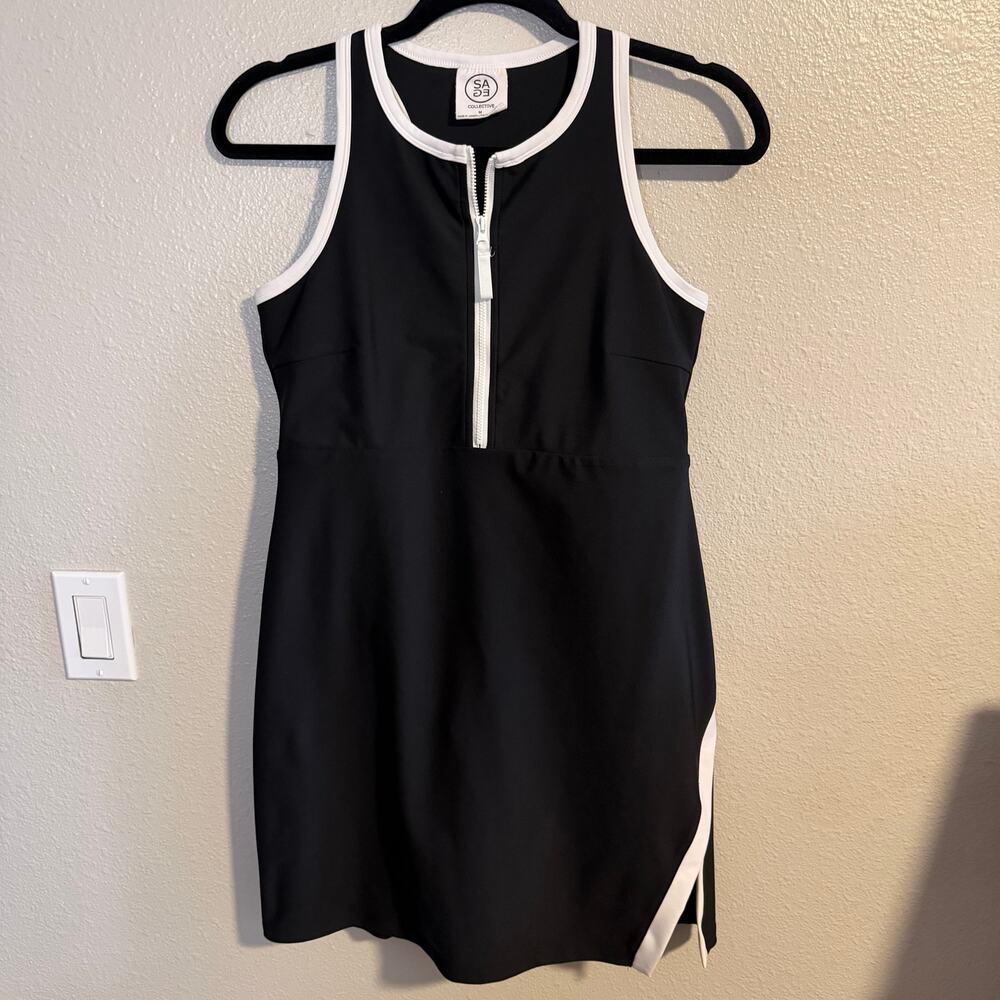 Sage Collective Black and White Athletic Dress With Shorts Women's Size M